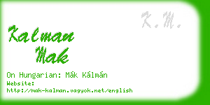 kalman mak business card
