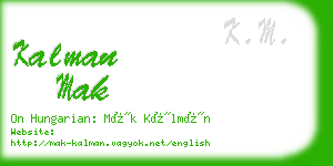 kalman mak business card